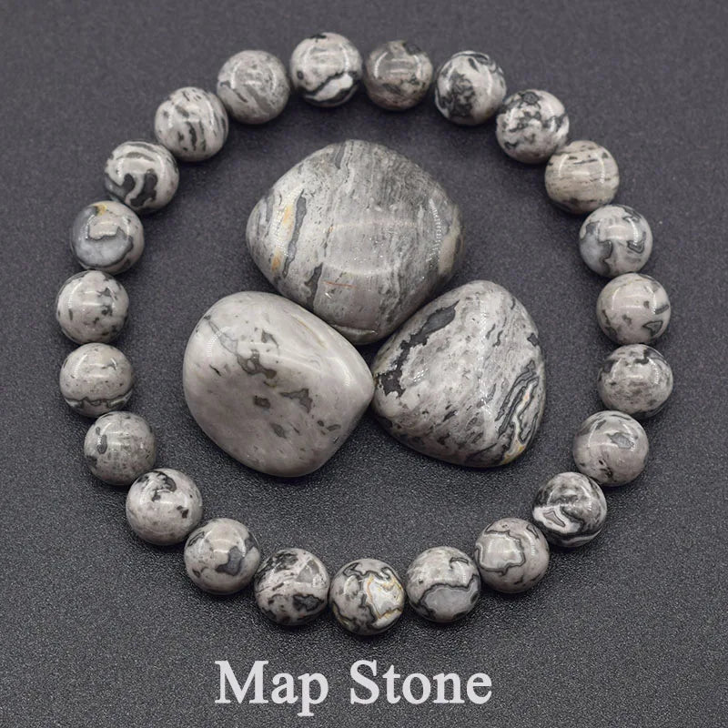 Natural Epidote Zoisite Stone Bracelet "Collection3"