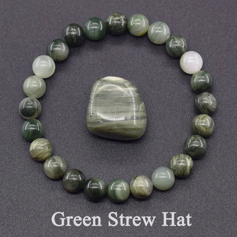 Natural Epidote Zoisite Stone Bracelet "Collection3"