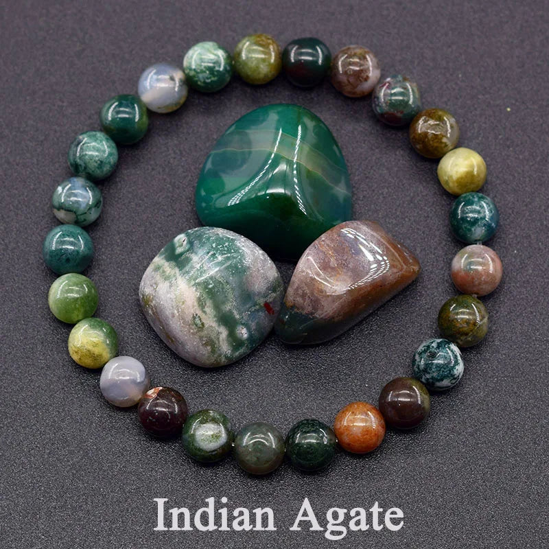 Natural Epidote Zoisite Stone Bracelet "Collection1"