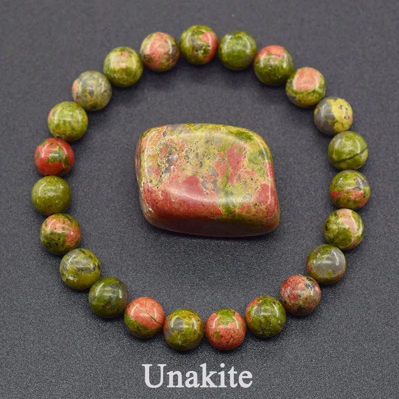 Natural Epidote Zoisite Stone Bracelet "Collection1"