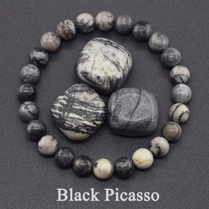 Natural Epidote Zoisite Stone Bracelet "Collection2"