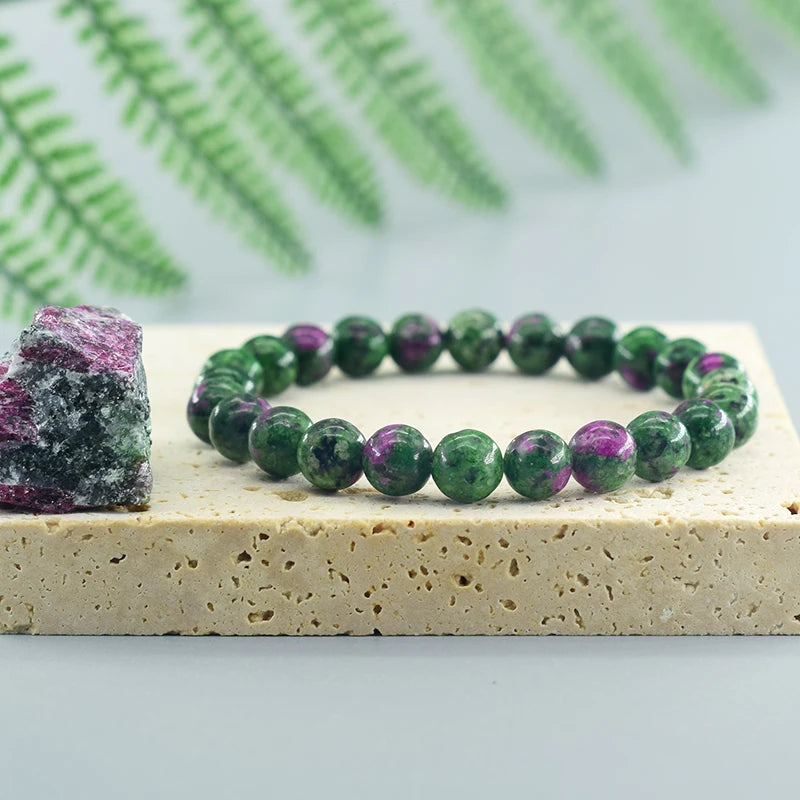 Natural Epidote Zoisite Stone Bracelet "Collection1"