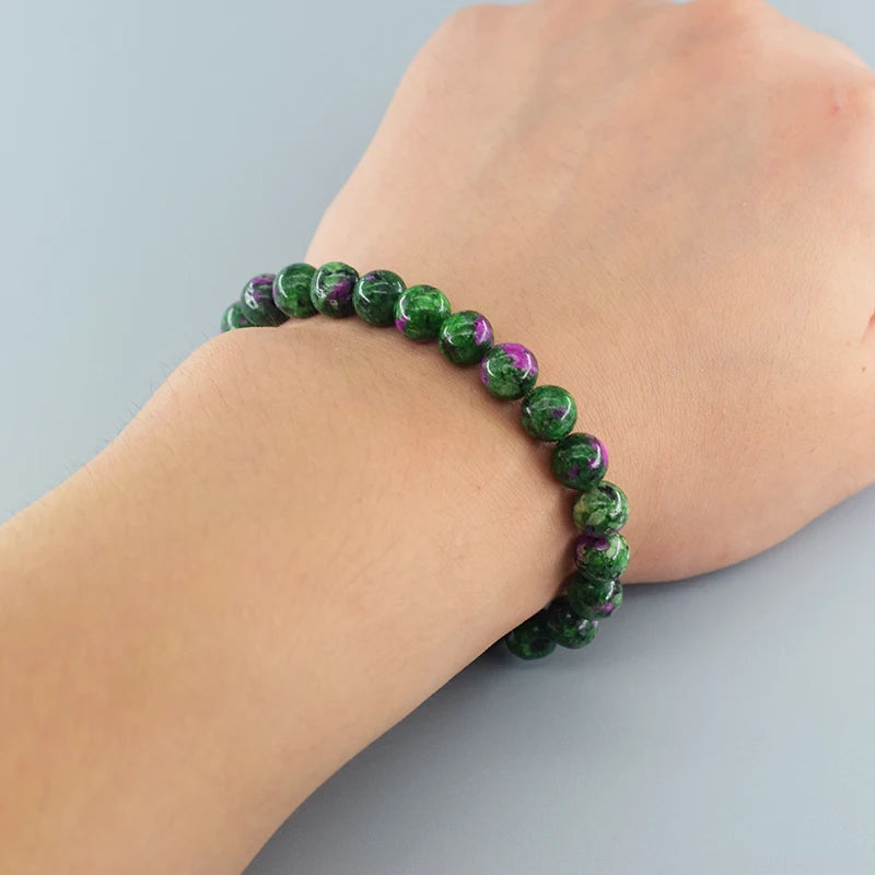 Natural Epidote Zoisite Stone Bracelet "Collection1"