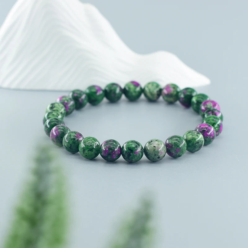 Natural Epidote Zoisite Stone Bracelet "Collection1"