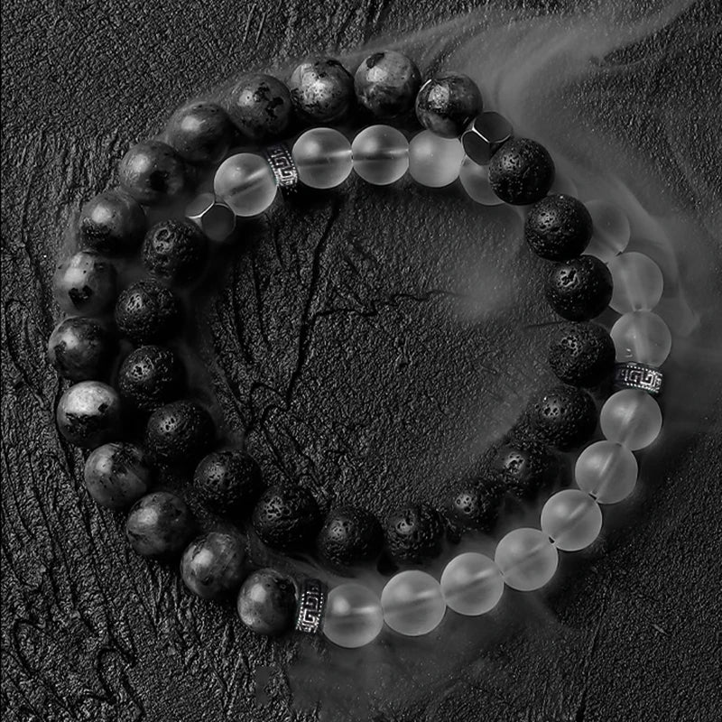 Natural Stone Bracelet, Volcano Lava
