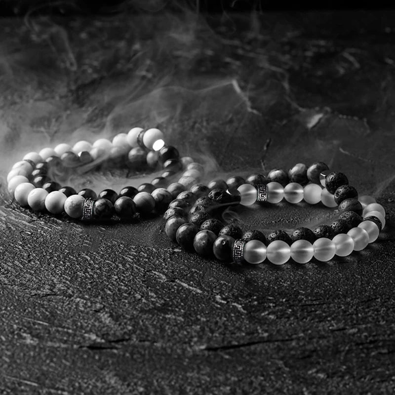 Natural Stone Bracelet, Volcano Lava