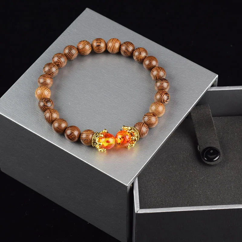 Crown Bracelet, Natural Tiger Eye Howlite Stone